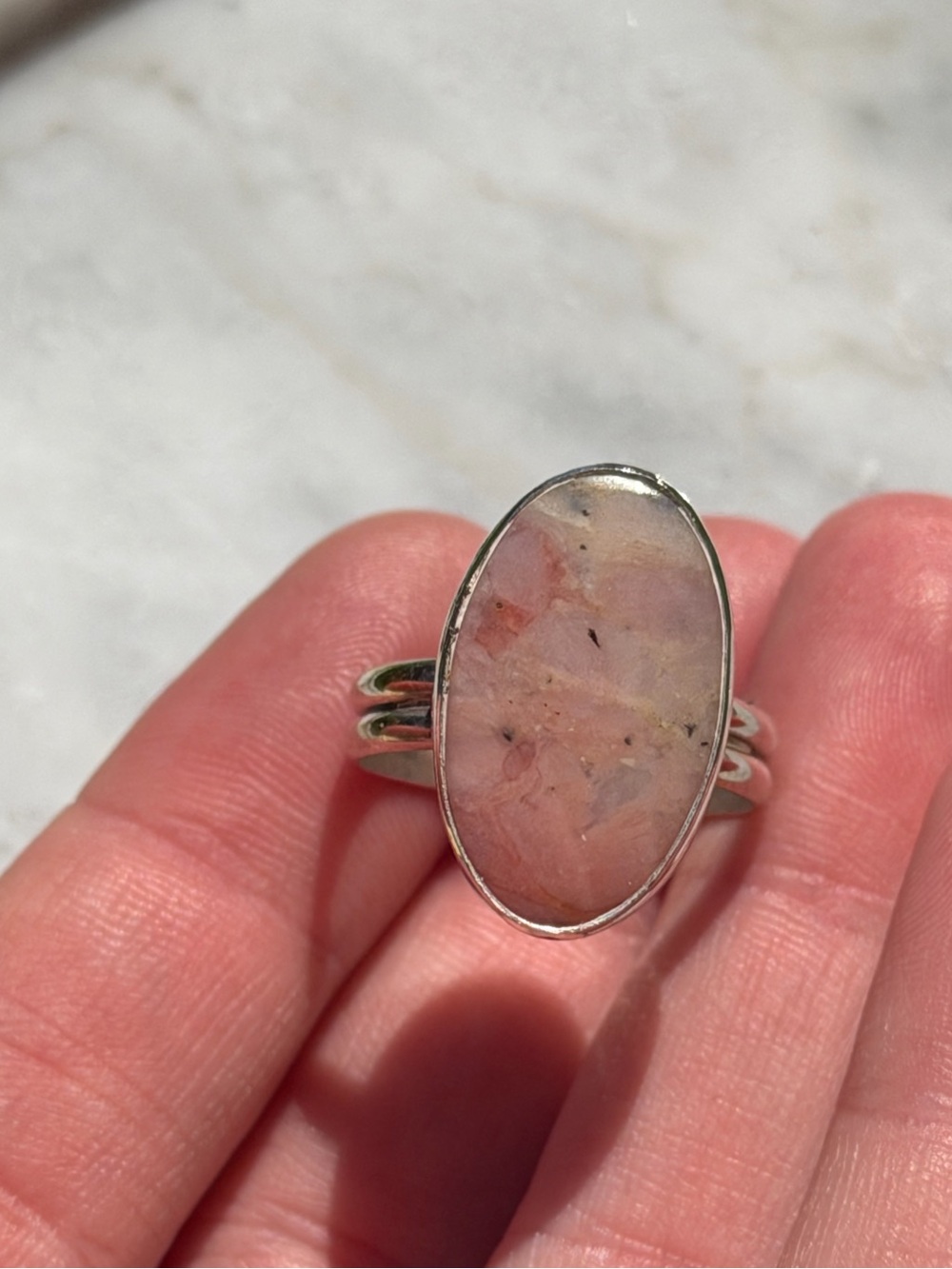 Sterling Silver Rhodonite Ring